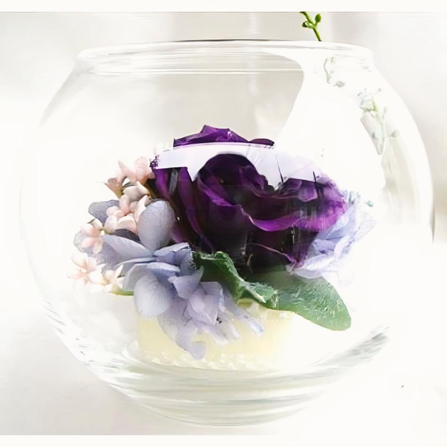 プリザーブドフラワー 送料無料 お祝い 誕生日 枯れない花 バブルグラス入り 枯れない花 バラ プレゼント インテリア 造花 ギフト | ブランド登録なし | 02