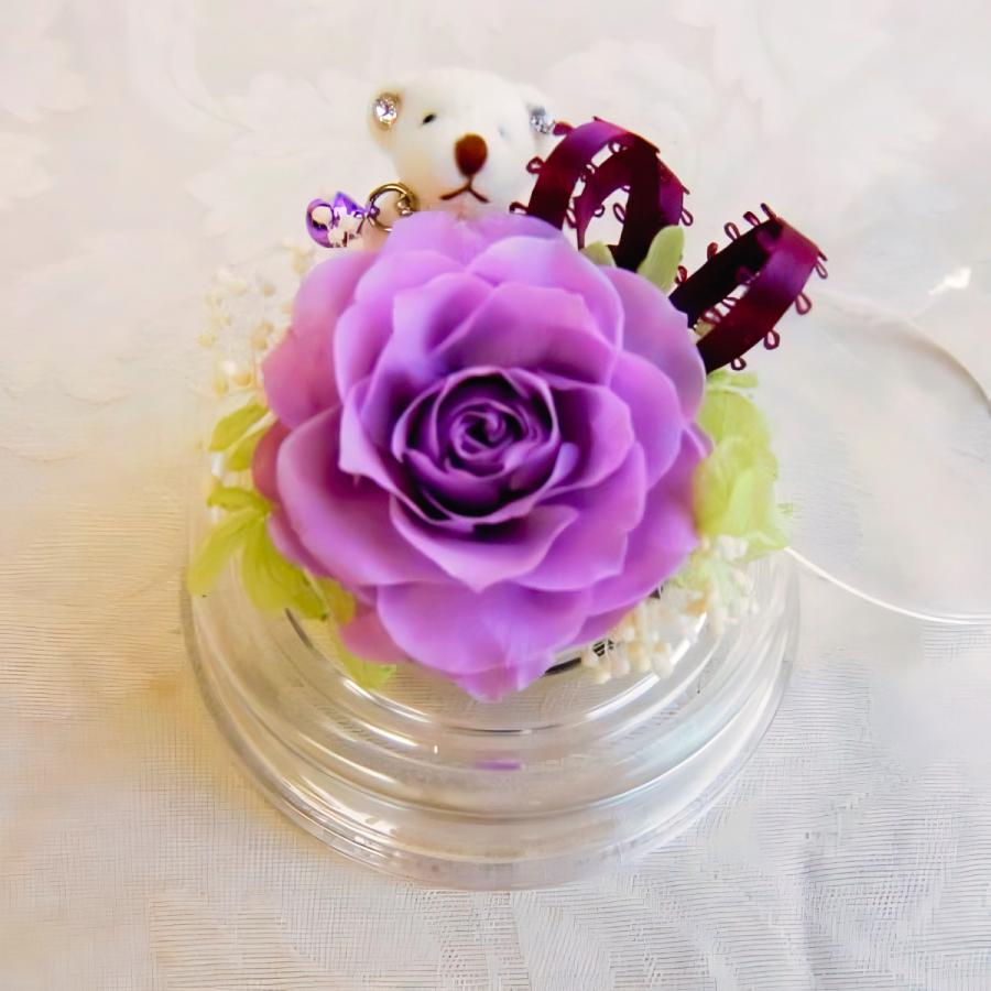 プリザーブドフラワー 送料無料 お祝い 誕生日 枯れない花 クマ くま