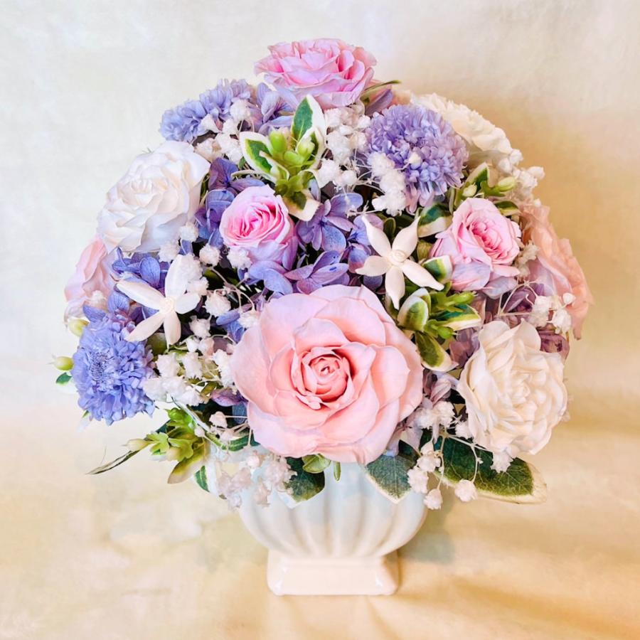 プリザーブドフラワー 送料無料 お祝い 誕生日 枯れない花 花器付き バラ 紫陽花 ソラフラワー 花飾り プレゼント インテリア 造花 ギフト | ブランド登録なし | 01