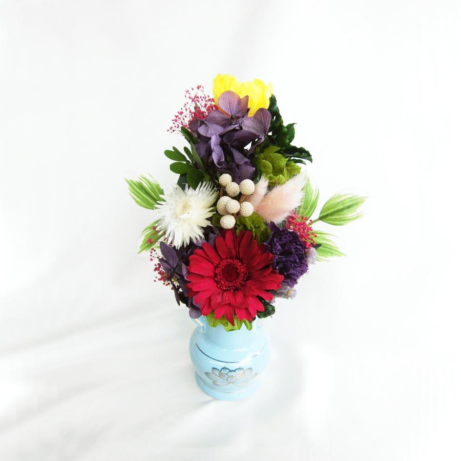 仏花 プリザーブドフラワー 送料無料 枯れない花 お仏壇 お供え花 お彼岸 仏壇飾り 2点 小さめ お盆 お彼岸 プレゼント インテリア 造花 ギフト | ブランド登録なし | 01