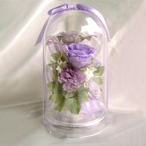 プリザーブドフラワー 送料無料 お祝い 誕生日 枯れない花 ドーム入り