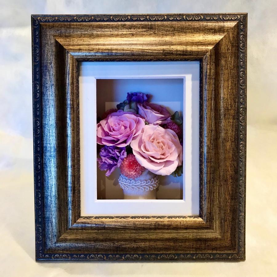 プリザーブドフラワー 送料無料 お祝い 誕生日 枯れない花 プリザーブドフラワー フレーム バラ プレゼント インテリア 造花 ギフト | ブランド登録なし