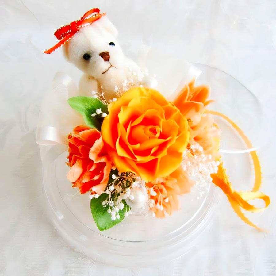 プリザーブドフラワー 送料無料 お祝い 誕生日 枯れない花 バラ カーネーション ベアードーム プレゼント インテリア 造花 ギフト | ブランド登録なし | 05