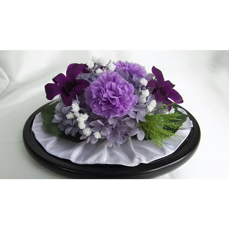 オーバルドームの中に花がギュッと詰まった壁掛けにもなる 紫のカーネーションとデンファレのアレンジ プリザーブドフラワー Ovd Blk Plv プリザーブドフラワーギフトclaps 通販 Yahoo ショッピング