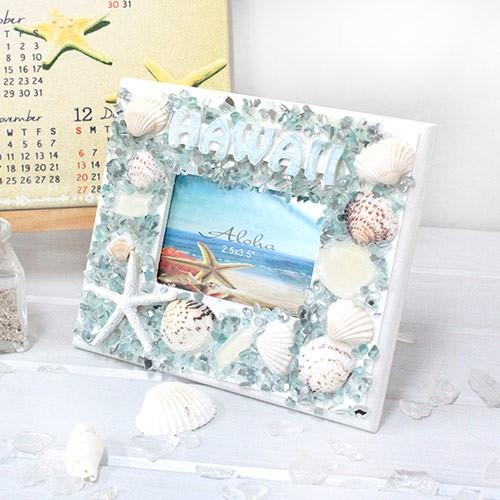 ハワイアン雑貨 フォトフレーム 写真立て インテリア かわいい おしゃれ 貝 思い出 Kahiko シェルフォトフレーム 4hcp9701 ハワイアン雑貨clara 通販 Yahoo ショッピング