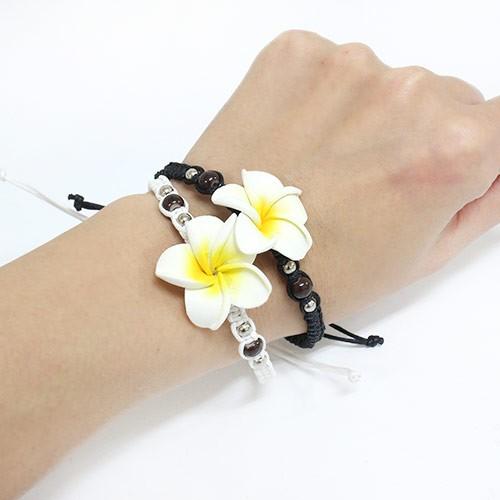 プルメリア ミサンガ ブレスレット アクセサリー ハワイアン雑貨 花