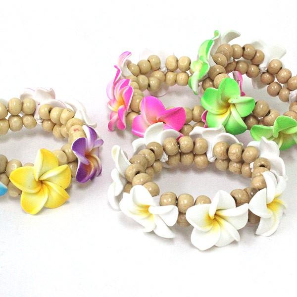 プルメリア ブレスレット アクセサリー 花 ハワイアン雑貨 ハワイアン
