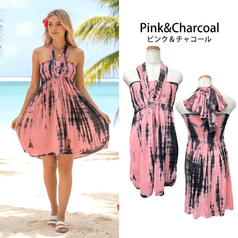 ハワイ リゾート ワンピース レディース サマードレス ショート丈 夏