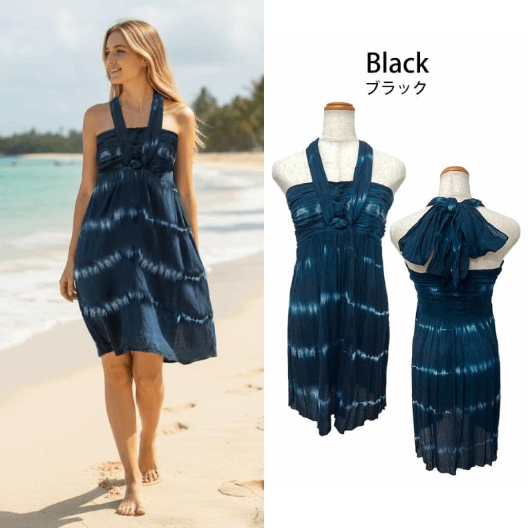 ハワイ リゾート ワンピース レディース サマードレス ショート丈 夏