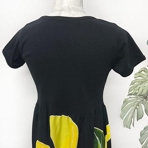 Lサイズ Tシャツタイプ ティアレ イエロー ハワイアン ワンピース