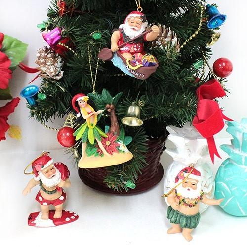 クリスマスツリー オーナメント サンタ サーフィン A ハワイ クリスマスツリー オーナメント サンタ サーフィン A ハワイ