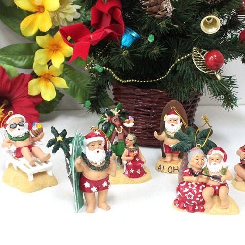 クリスマスツリー オーナメント サンタ サーフィン A ハワイ クリスマスツリー オーナメント サンタ サーフィン A ハワイ