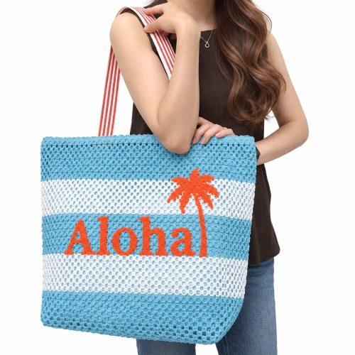 Kahiko アロカイ トートバッグ 大きめ 夏バッグ 可愛い ハワイアン 