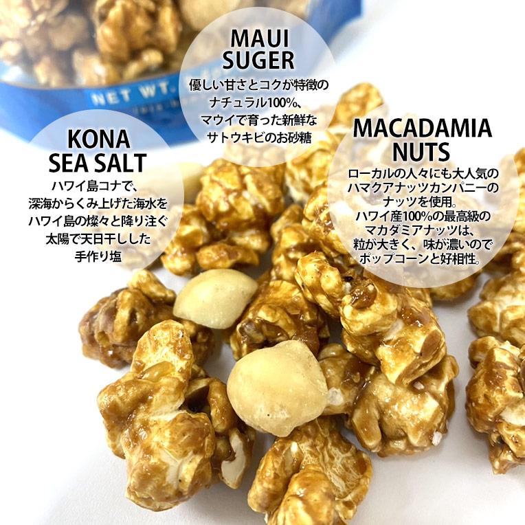 ポップコーン 3袋セット マカダミアナッツ 塩味 with ハワイアン