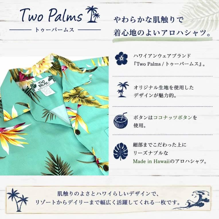 TWO PALMS（トゥーパームス） ハワイ アロハシャツ メンズ 半袖 大きい
