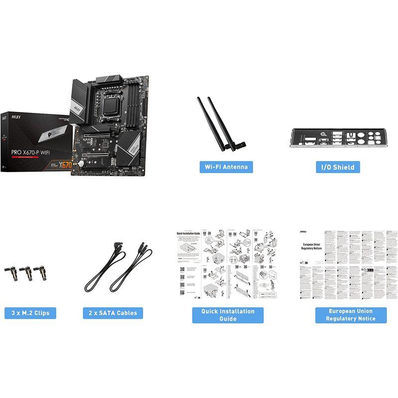 MSI マザーボード PRO X670-P WIFI AMD Ryzen 7000 シリーズ(AM5)対応