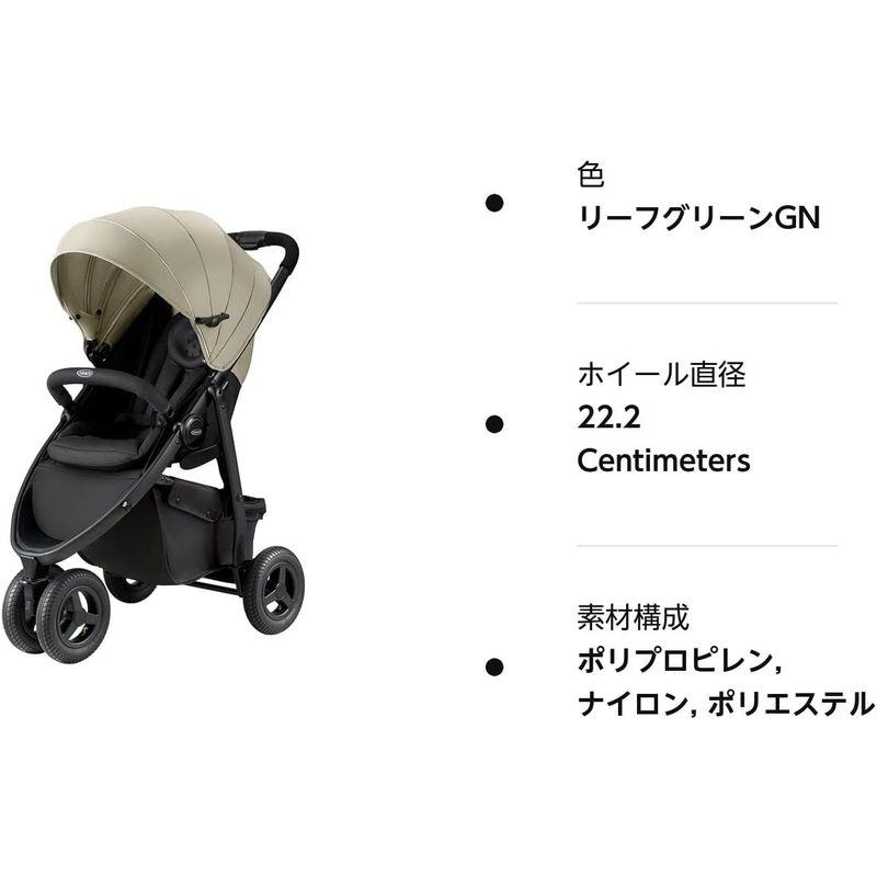 GRACO　(グレコ)　A型ベビーカー　1か月~36か月まで　買い物カゴが積める　(リーフグリーン)　シティトレック　21　GB　3輪タイプ