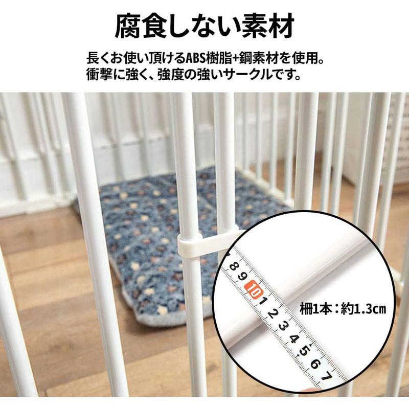 iimono117 ペットサークル 犬サークルケージ フェンス 14面 幅173×奥行131×高さ70cm ドア付き おしゃれ 柵 組み立て ペットサークル 犬サークルケージ フェンス 14面 幅173×奥行131×高さ70cm ドア付き おしゃれ 組み立て