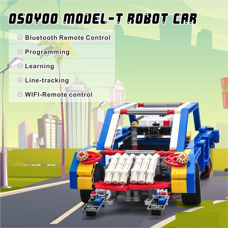 OSOYOO Model-T Arduino用電子ブロック ロボット車キット Arduino STEM 教育用ロボット スマホのアプリでリモ Model Arduino用電子ブロック ロボット車キット Arduino STEM 教育用ロボット スマホのアプリでリモ