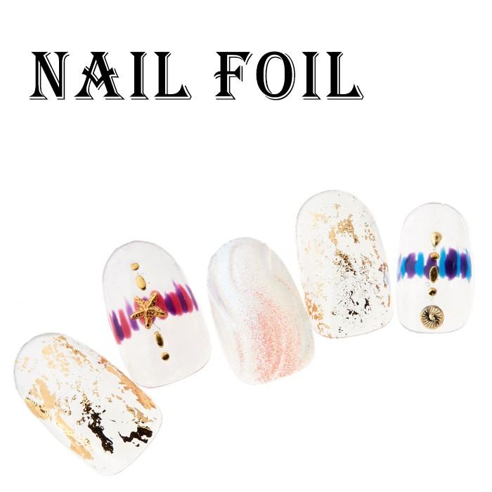 ネイルパーツ カラージェル ネイル ネイルホイル シート デコ セルフ 安い ゴールド シルバー 箔 選べる４色 フォイル フォログラム C24 25 ss Clara Nail クララネイル 通販 Yahoo ショッピング