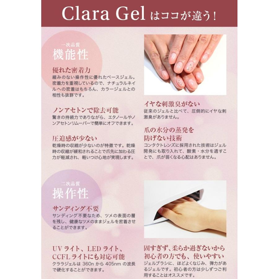 ベースジェル ネイル 3個セット 8g コート サンディング 必要 密着性 Hemaフリー ノンアセトン 除去 圧迫感少ない 送料無料 ポイント Clara Gel Basegel8g3set Clara Nail クララネイル 通販 Yahoo ショッピング