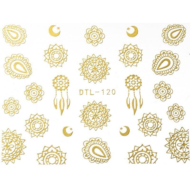 ネイルシール ネイティブ 柄 Dtl 1 ゴールド シルバー エスニック ボヘミアン アート メタル Seal0013ss Clara Nail クララネイル 通販 Yahoo ショッピング