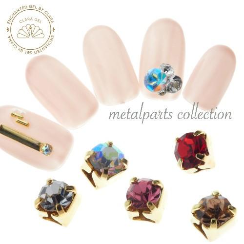 ネイルパーツ カラージェル ネイル ストーン セット ゴールド クリスタル ライン デコ メタル 爪付 台座 2 5mm 10個 5色 C69 Twss Clara Nail クララネイル 通販 Yahoo ショッピング