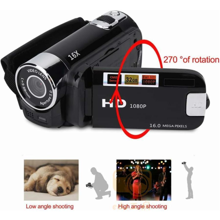 ビデオカメラ 高画質カメラ DV 1080P 1600万画素 新品 小型軽量
