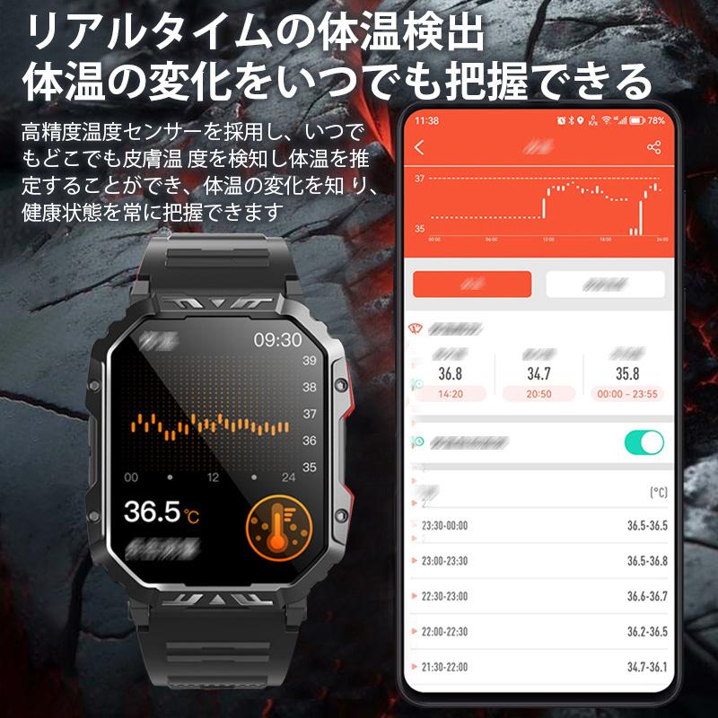 スマートウォッチ 日本製 センサー 血圧測定 血糖値  通話機能 軍用規格 スポーツウォッチ 血中酸素濃度 血液成分分析 睡眠検測 iPhone/Android 対応 母の日｜clarity4c｜20