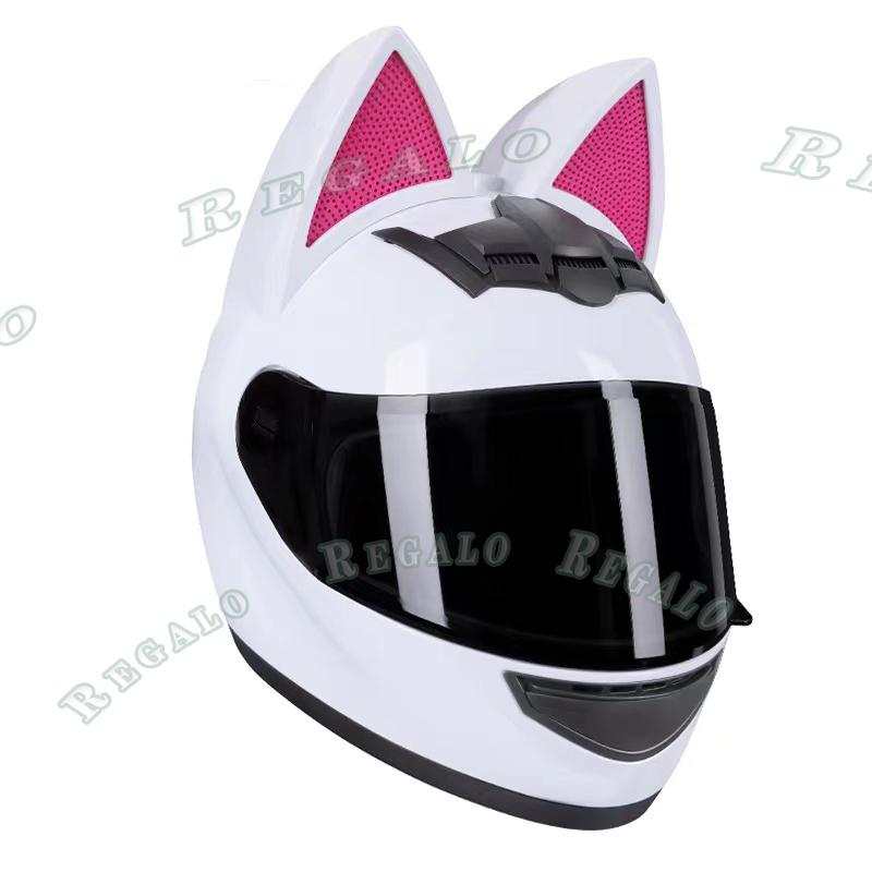 オートバイ ヘルメットフルフェイスヘルメット 猫耳調 バイクヘルメット オートバイ バイク用品 カワイイ メンズ レディース サイズM-XL  :qk013:Regaloバイク - 通販 - Yahoo!ショッピング