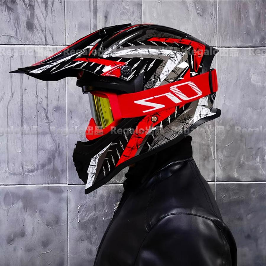 オフロードヘルメット ゴーグル付き 「ORZ-14」バイクフルフェイス