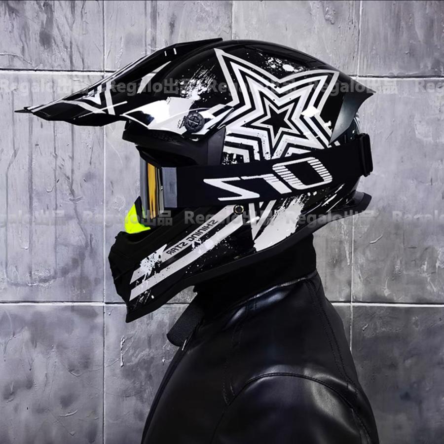 オフロードヘルメット ゴーグル付き フルフェイスヘルメット DOT規格品