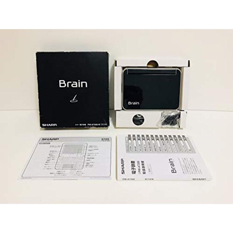 シャープ　Brain　カラー電子辞書　PW-A7200-B　生活総合系　ブラック色