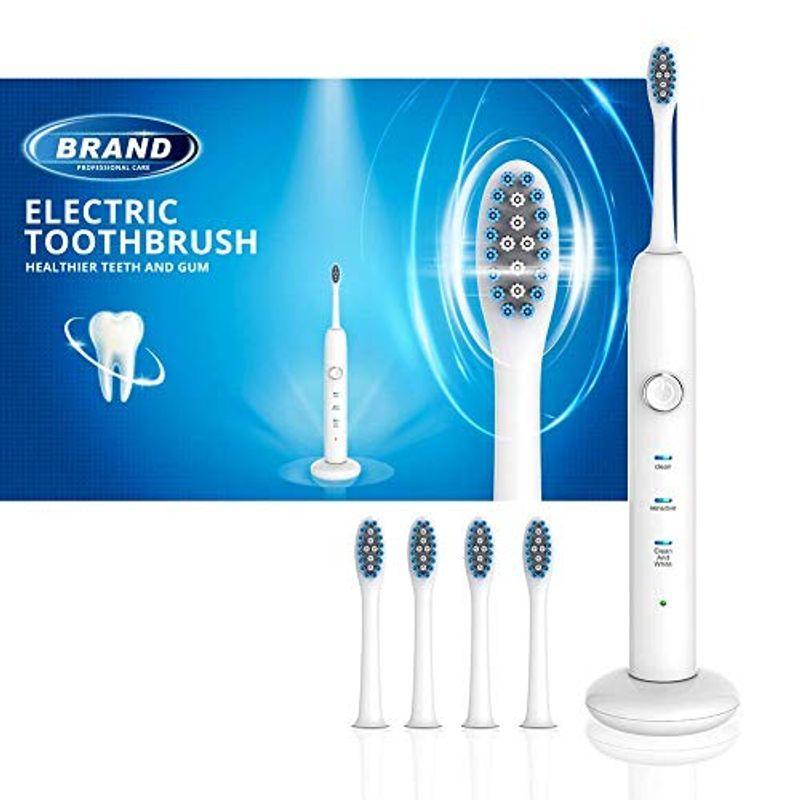 電動歯ブラシ 歯ブラシ音波歯ブラシ ソニック3つのモード 替えブラシ4