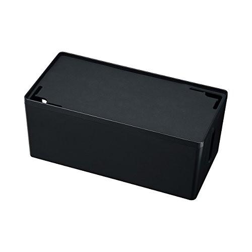 サンワサプライ ケーブル&タップ収納ボックス Mサイズ ブラック CB-BOXP2BKN2 ケーブルボックス