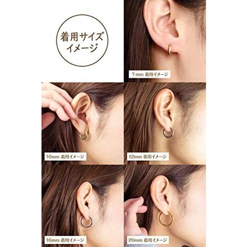 フープピアス 両耳セット 金属アレルギー対応 サージカルステンレス シルバー 太さ2 5mm mm 激安商品