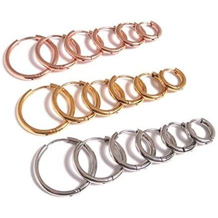 フープピアス 両耳セット 金属アレルギー対応 サージカルステンレス シルバー 太さ2 5mm mm 激安商品