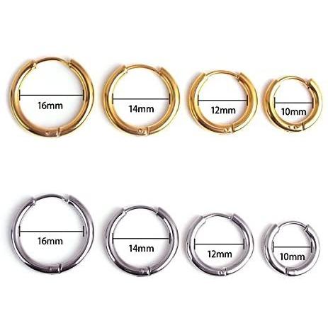 フープピアス 両耳セット 金属アレルギー対応 サージカルステンレス シルバー 太さ2 5mm mm 激安商品