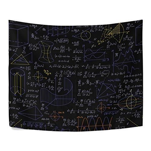 値引きサービス タペストリー インテリア 壁掛け 和風 おしゃれ 絵画 黒い 数学記号 数式計算式 パーティー 部屋 窓 約幅152ｘ丈130cm 卸値 Deuber De