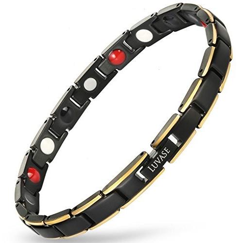 Luvase ブレスレット レディース ゲルマニウム チタン鋼 女性用 アクセサリー 長さ調整可 B077g9ttfh クラルテ 通販 Yahoo ショッピング