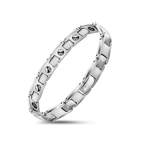 公式通販 Moriha ゲルマニウム ブレスレット メンズ レディース タングステン 磁気ブレスレット 静電気除去 肩こり解消 抗疲労 シルバー メンズ 5cm 激安ブランド Www Iskills Co Nz