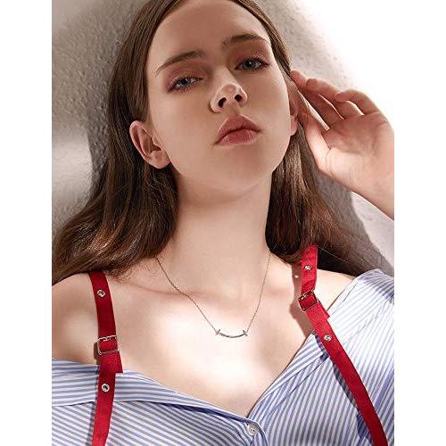 大人気新品 Smile 微笑 人気 レディース ネックレス スマイル Chloeos 5aジルコニア シルバー 上品 シンプル カーブネックレス ネックレス ペンダント Www Ellepiserramenti It