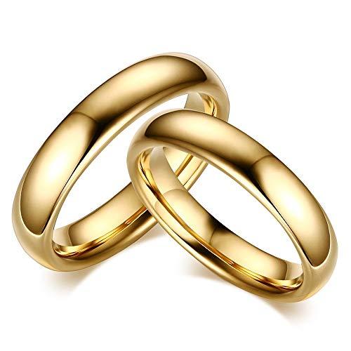 ブランド 結婚指輪 メンズ タングステン ペアリング ゴールドシンプル ファッション 耐久性に優れた 高級 金 幅6mm 26号 通販 人気
