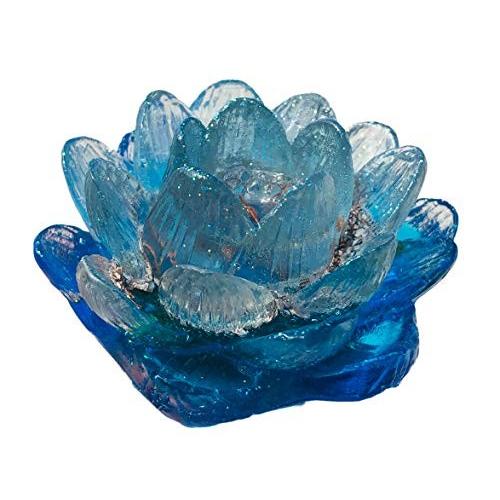 最安値 開運 風水 ハス オルゴナイト 蓮の花 Relight インテリア ブルー 置物 占い 開運 Pathwaysfl Org