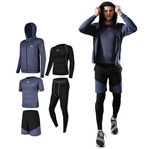 人気ブランド メンズ コンプレッションウェア セット トレーニングウェア 5点セット 通気防臭 スポーツウェア ランニングウェア パーカー L 人気ショップが最安値挑戦 Cepici Gouv Ci