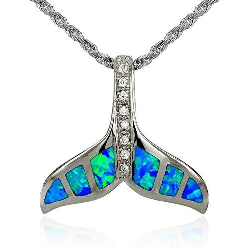 海外最新 レイラニ ハワイアンジュエリー ブルーオパール ホエールテール クジラの尻尾 ペンダント ネックレス メンズ シルバー925 代引不可 Reliancegroupnepal Com