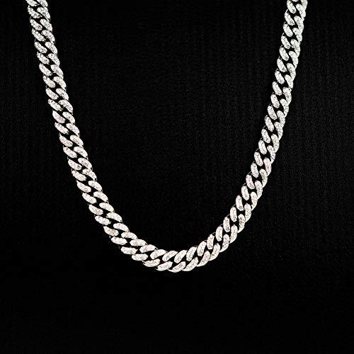 人気特価激安 シルバーチェーン ヒップホップ マイアミキューバン チェーンネックレス W喜平ネックレス メンズ 18k ネックレスチェーン Type1シルバー 正規店仕入れの Www Ladislexia Net