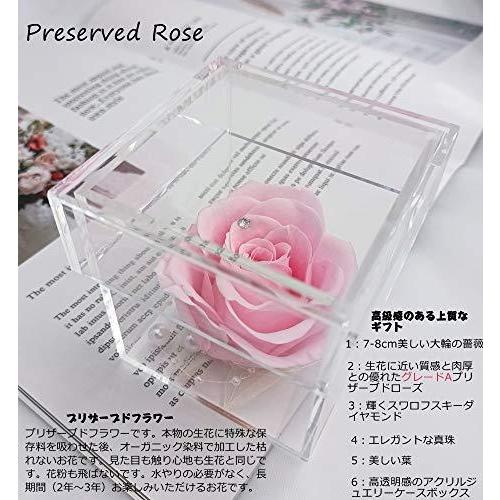 正規品質保証 バラ ギフト プリザーブドフラワー フラワーアレンジ バラ ピンク 02 アクリル 1輪 透明アクリル 花 プレゼント 記念日 お祝い 母の日 お花 収納ケース Reflect Com Pl