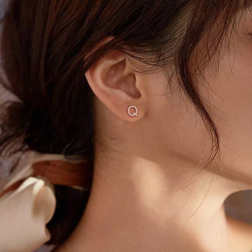 Silvora ジルコニア ピンクゴールド ピアス レディース 人気 イニシャル A アルファベット アクセサリー A 代引き不可