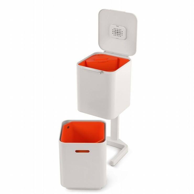 Joseph Joseph ジョセフジョセフ　ゴミ箱 40L 2段 ゴミ箱 40L トーテムコンパクト 分別 2段 JosephJoseph ジョセフ